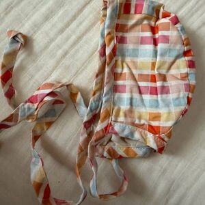 Colorful Checkered Cotton Bonnet